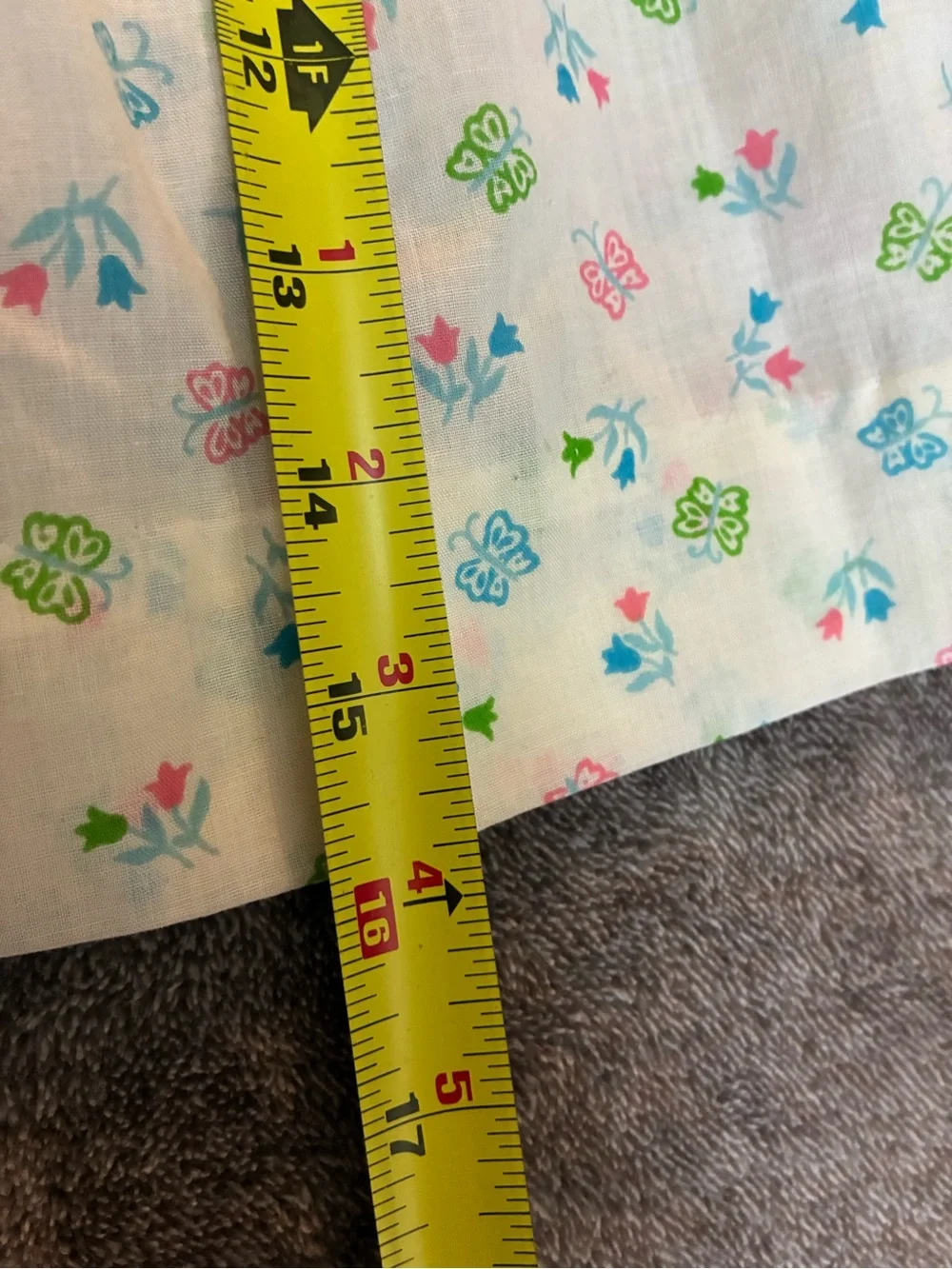 60s 70s Vintage JCPenney Toddle Time Baby Dress Floral/Butterfly Pastel 24 Month